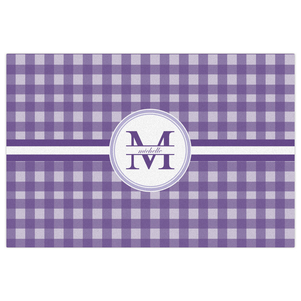 Gingham Print Indoor / Outdoor Rug - 4'x6' - Front Flat