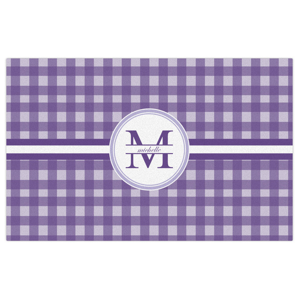 Gingham Print Indoor / Outdoor Rug - 5'x8' - Front Flat