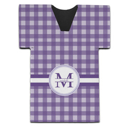 Gingham Print Jersey Bottle Cooler (Personalized)