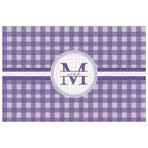 Custom Gingham Print 1014 pc Jigsaw Puzzle (Personalized)