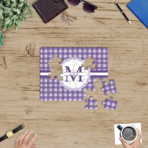 Gingham Print Jigsaw Puzzle 30 Piece - In Context