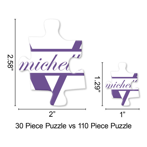 Gingham Print Jigsaw Puzzle - Piece Comparison