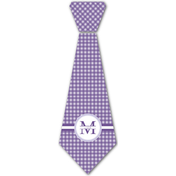 Custom Gingham Print Iron On Tie - 4 Sizes w/ Name and Initial