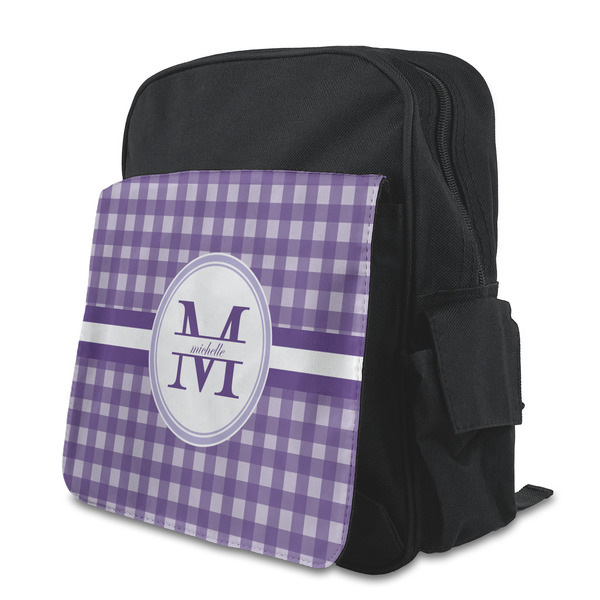 Custom Gingham Print Preschool Backpack (Personalized)