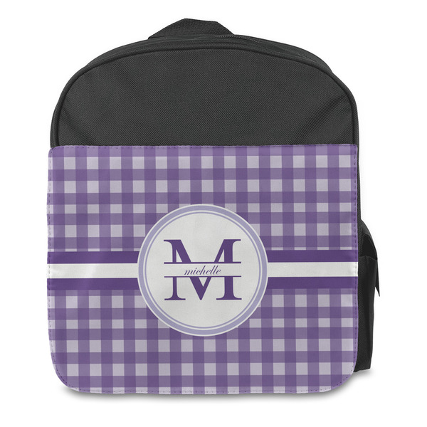 Gingham Print Kids Backpack - Front