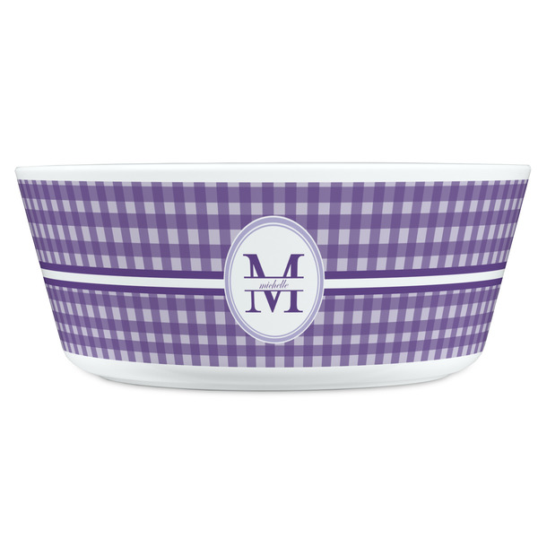 Gingham Print Kids Bowls - FRONT