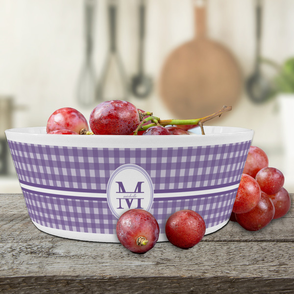 Gingham Print Kids Bowls - LIFESTYLE