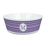 Gingham Print Kid's Bowl (Personalized)