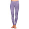 Gingham Print Ladies Leggings - Large