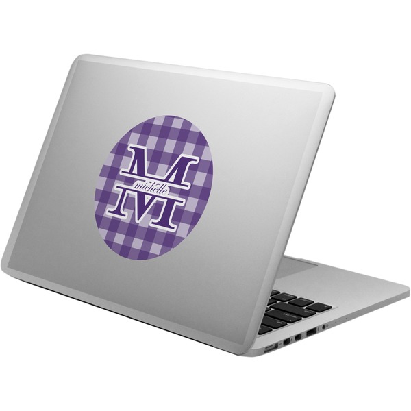 Custom Gingham Print Laptop Decal (Personalized)