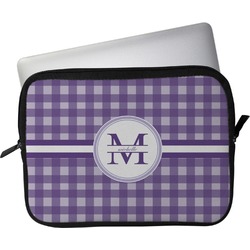 Gingham Print Laptop Sleeve / Case - 15" (Personalized)
