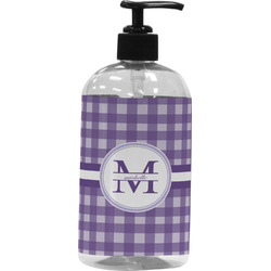 Gingham Print Plastic Soap / Lotion Dispenser (Personalized)