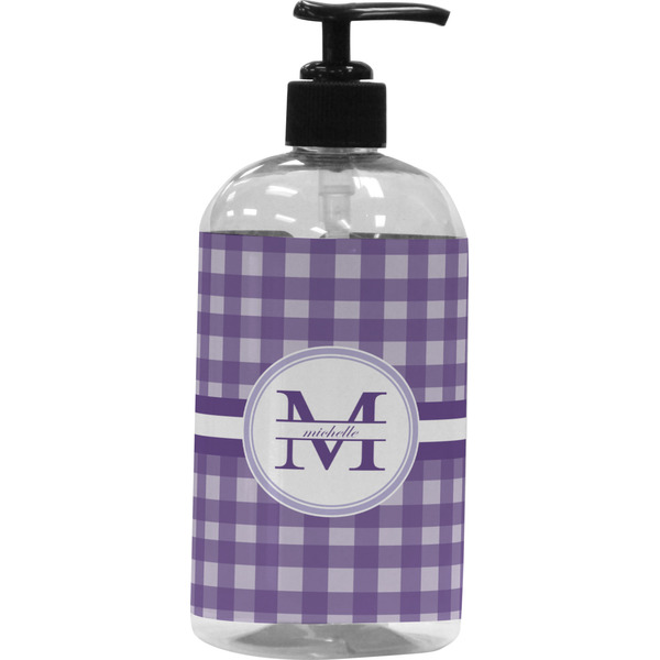 Custom Gingham Print Plastic Soap / Lotion Dispenser (Personalized)