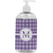 Gingham Print Plastic Soap / Lotion Dispenser (16 oz - Large - White) (Personalized)