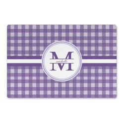 Gingham Print Large Rectangle Car Magnet (Personalized)