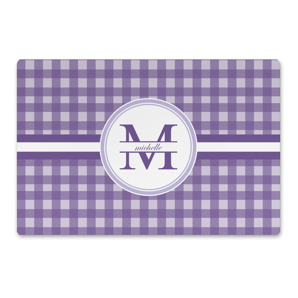 Custom Gingham Print Large Rectangle Car Magnet (Personalized)