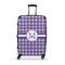 Gingham Print Large Travel Bag - With Handle