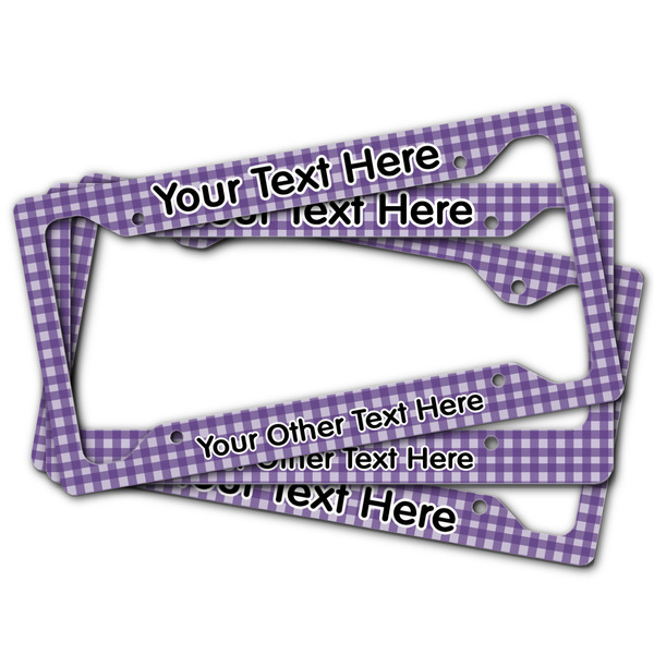 Gingham Print License Plate Frames - (PARENT MAIN)