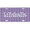 Gingham Print Personalized Novelty License Plate