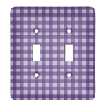 Gingham Print Light Switch Cover (2 Toggle Plate)