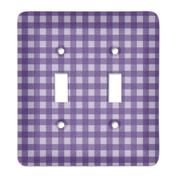 Gingham Print Light Switch Cover (2 Toggle Plate) (Personalized)