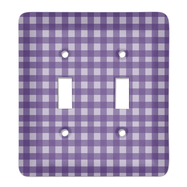 Custom Gingham Print Light Switch Cover (2 Toggle Plate)