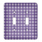 Purple Gingham Personalized Light Switch Cover (2 Toggle Plate)