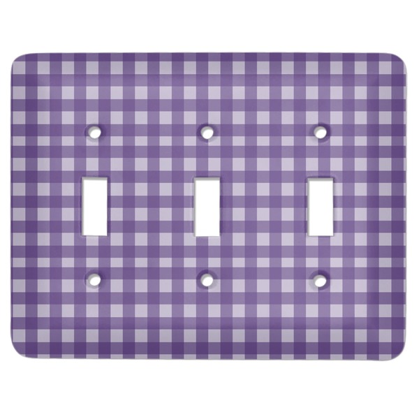 Custom Gingham Print Light Switch Cover (3 Toggle Plate)