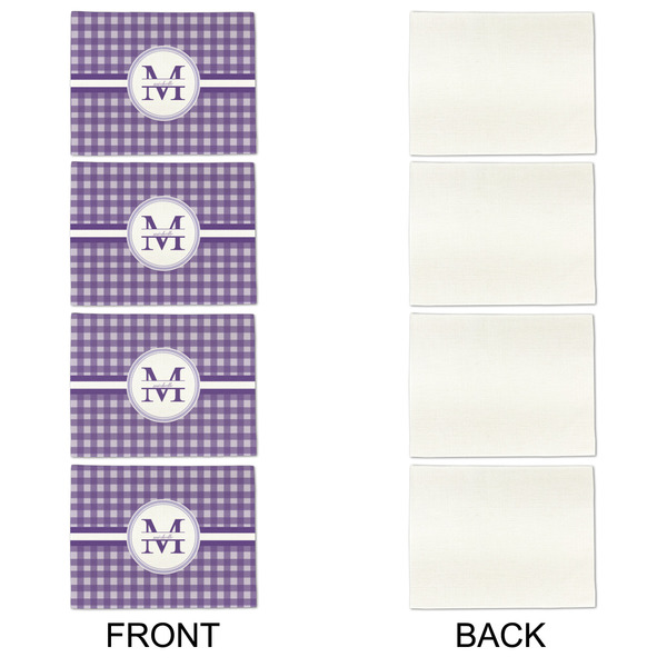 Gingham Print Linen Placemat - APPROVAL Set of 4 (single sided)