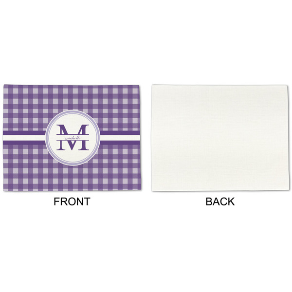 Gingham Print Linen Placemat - APPROVAL Single (single sided)