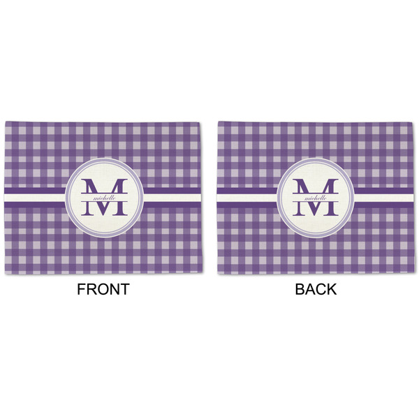 Gingham Print Linen Placemat - APPROVAL (double sided)