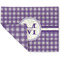Gingham Print Double-Sided Linen Placemat - Single w/ Name and Initial