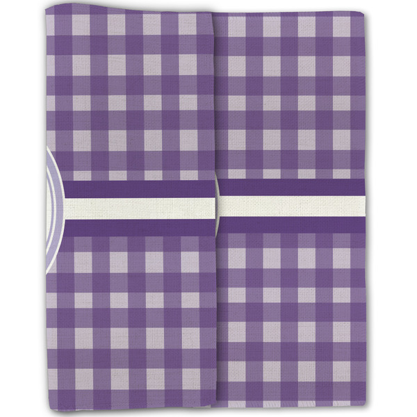 Gingham Print Linen Placemat - Folded Half (double sided)