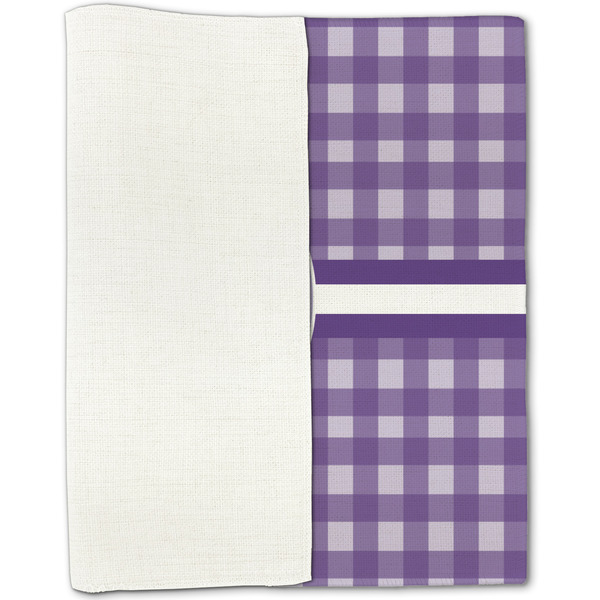 Gingham Print Linen Placemat - Folded Half
