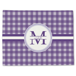 Gingham Print Single-Sided Linen Placemat - Single w/ Name and Initial