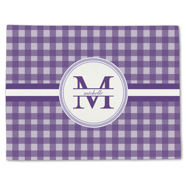 Gingham Print Linen Placemat - Front