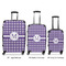 Gingham Print Luggage Bags all sizes - With Handle