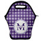 Gingham Print Lunch Bag w/ Name and Initial