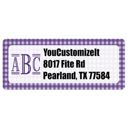 Gingham Print Return Address Labels (Personalized)