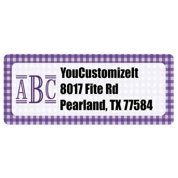 Custom Gingham Print Return Address Labels (Personalized)