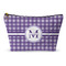 Gingham Print Makeup Bag - Small - 8.5"x4.5" (Personalized)