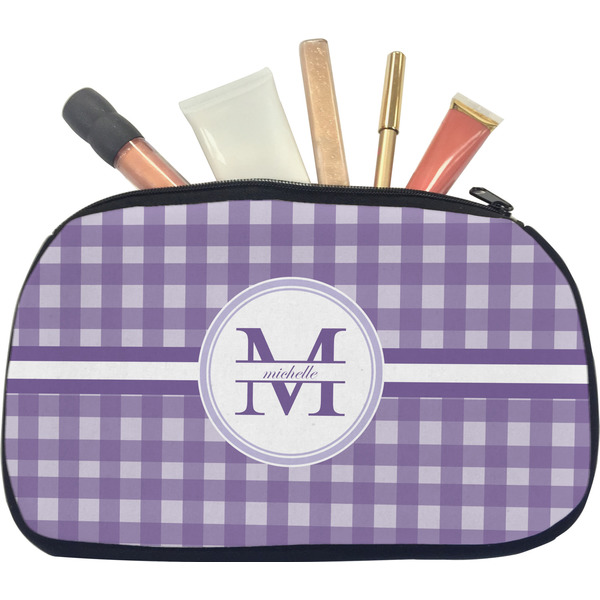 Gingham Print Makeup Bag Medium