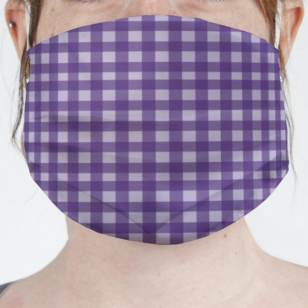 Custom Gingham Print Face Mask Cover