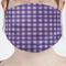 Gingham Print Mask - Pleated (new) Front View on Girl