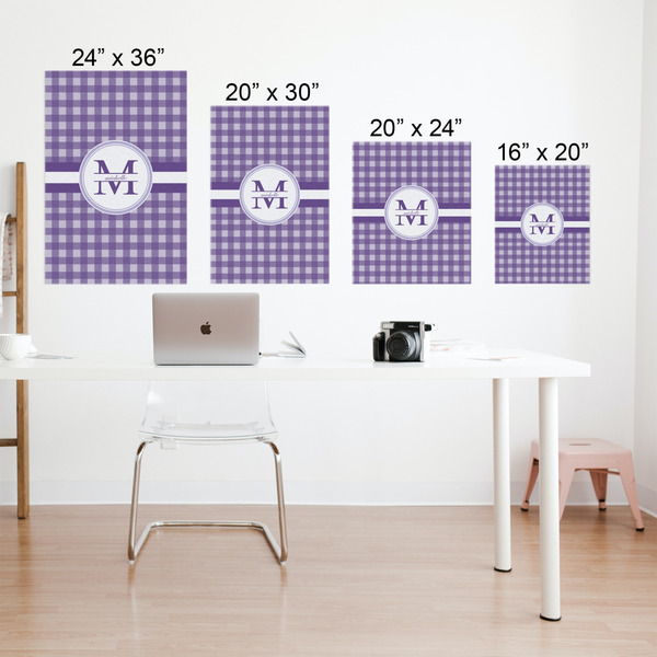 Gingham Print Matte Poster - Sizes