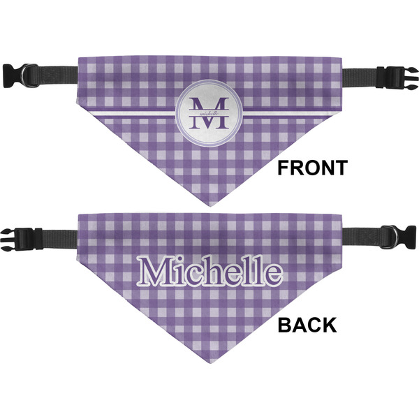 Gingham Print Medium Dog Bandana Approval