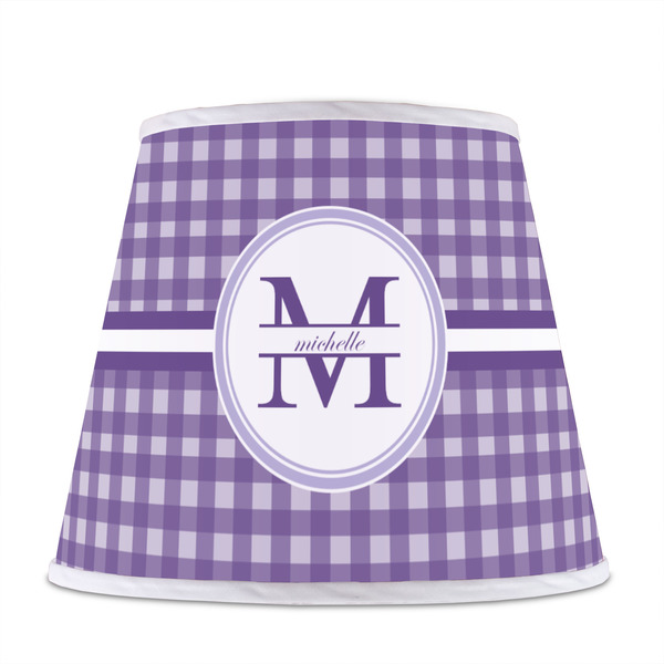 Gingham Print Poly Film Empire Lampshade - Front View