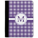 Gingham Print Notebook Padfolio w/ Name and Initial