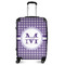 Gingham Print Medium Travel Bag - With Handle