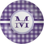 Gingham Print Melamine Salad Plate - 8" (Personalized)